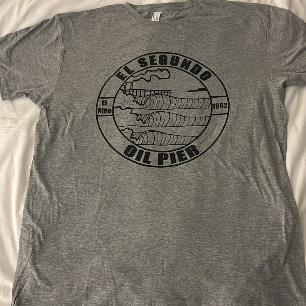 El Segundo OIL PIER Famous Surfing Spot - California UNISEX TEE SHIRT - XL - NEW